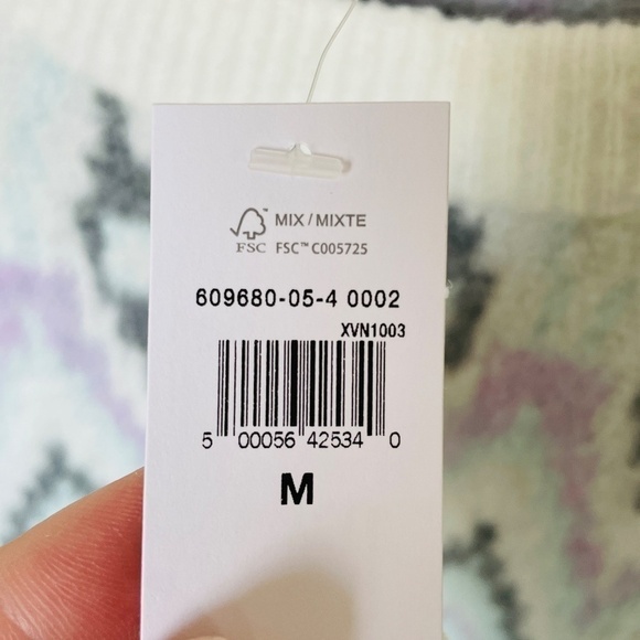 GAP White Pastel Colour Nordic, Argyle Soft SZ Medium - Picture 10 of 10